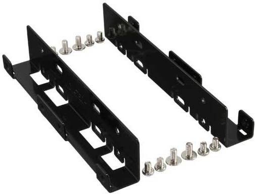 INLINE - HDD/SSD Einbauschienen - 2x 6,35cm (2,5"") zu 8,89cm (3,5"") - schwarz