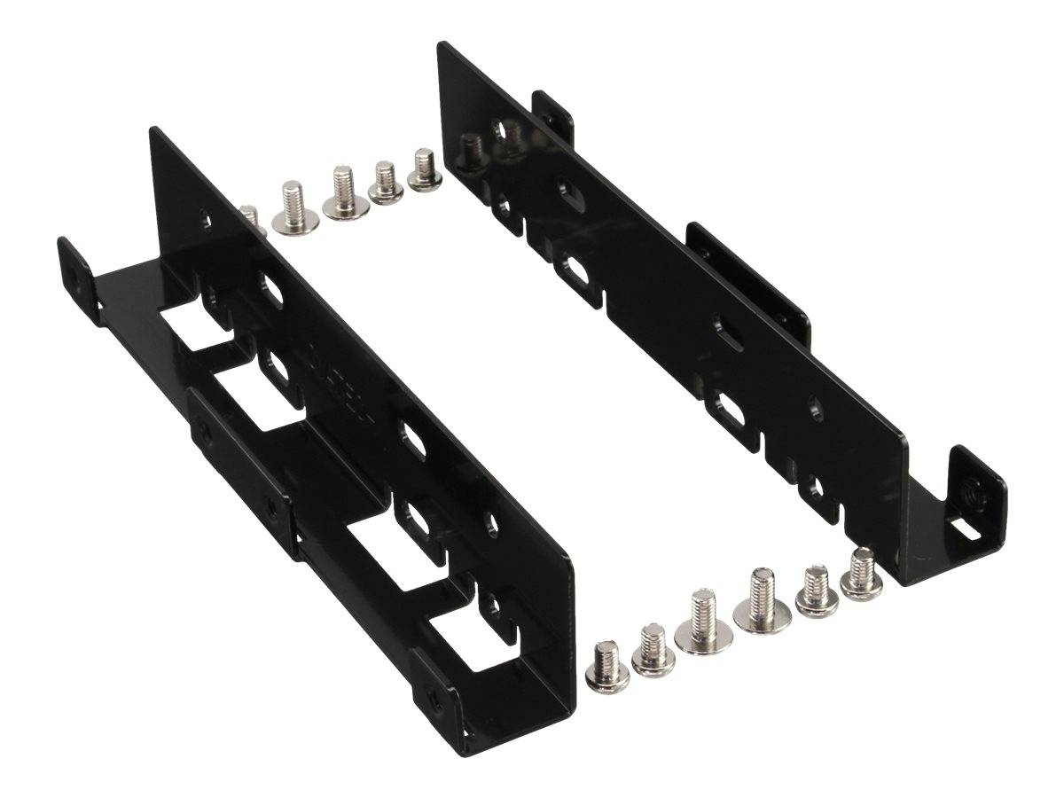 INLINE - HDD/SSD Einbauschienen - 2x 6,35cm (2,5"") zu 8,89cm (3,5"") - schwarz