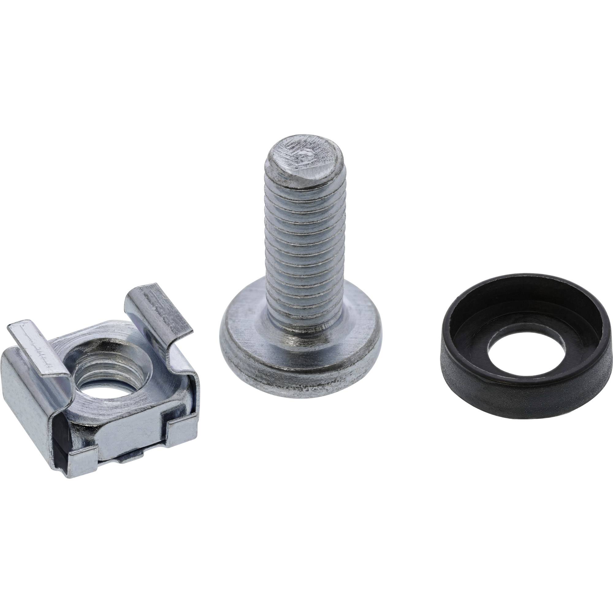INLINE - Käfigmutternset M6 - je 50x Käfigmuttern - Unterlegscheiben - Schrauben