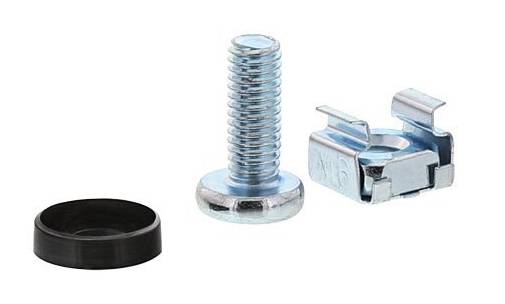INLINE - Käfigmutternset M6 - je 50x Käfigmuttern - Unterlegscheiben - Schrauben