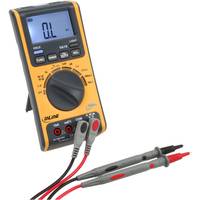 Digitales Multimeter mit Messleitungen, Display zeigt „OL
