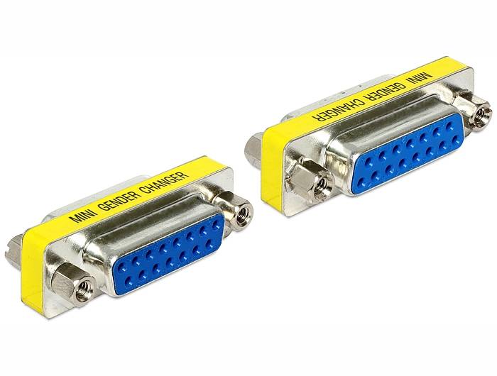 DeLOCK Adapter Sub-D - Serieller Gender Changer - DB-15 (W)