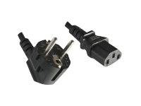 Helos - Stromkabel - CEE 7/7 (M) gewinkelt bis IEC 60320 C13 gerade