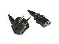 Helos - Stromkabel - CEE 7/7 gewinkelt bis IEC 60320 C13 gerade