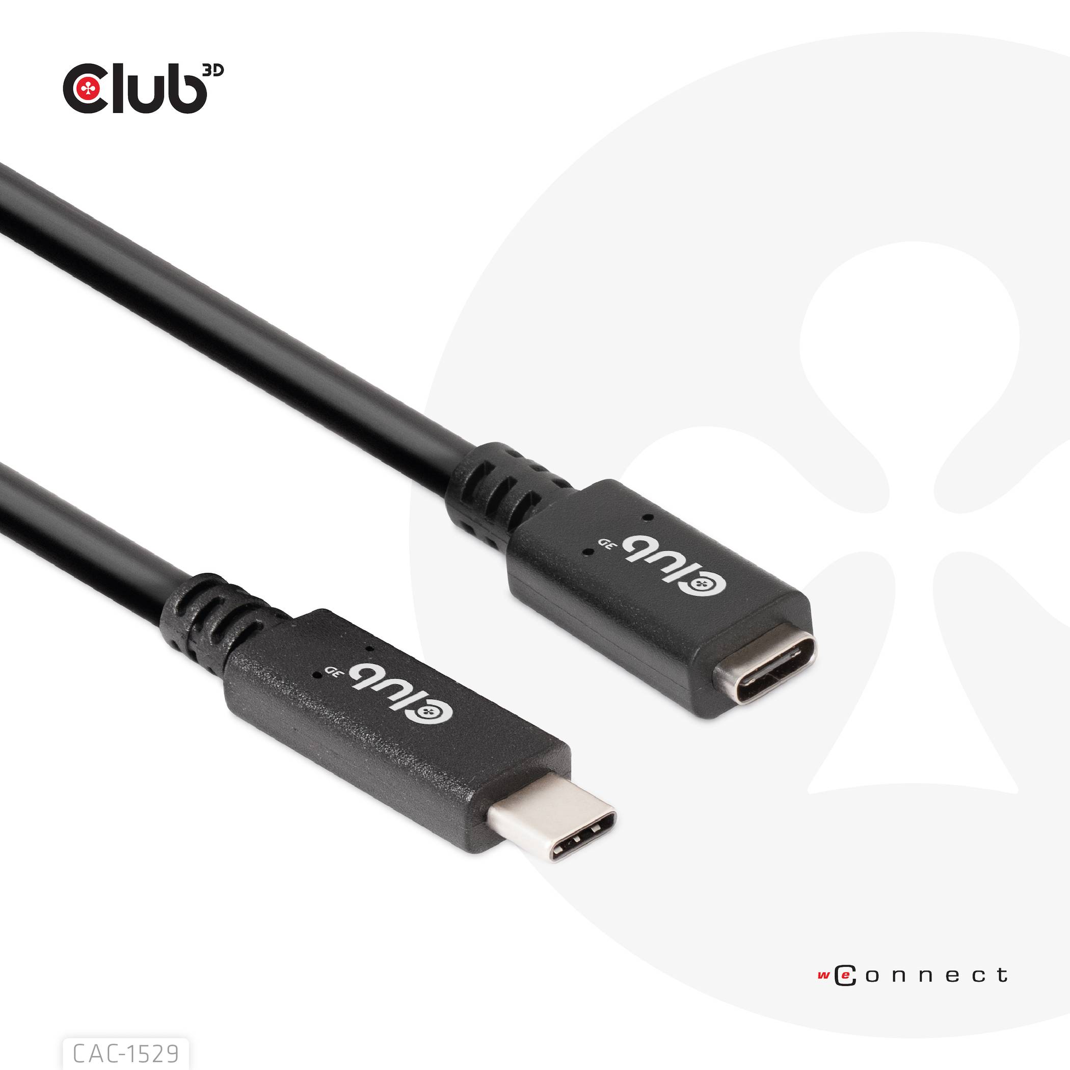 USB Typ-C Extender Kabel 2m Schwarz