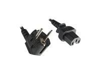 Helos - Stromkabel - CEE 7/7 gewinkelt bis IEC 60320 C15 gerade