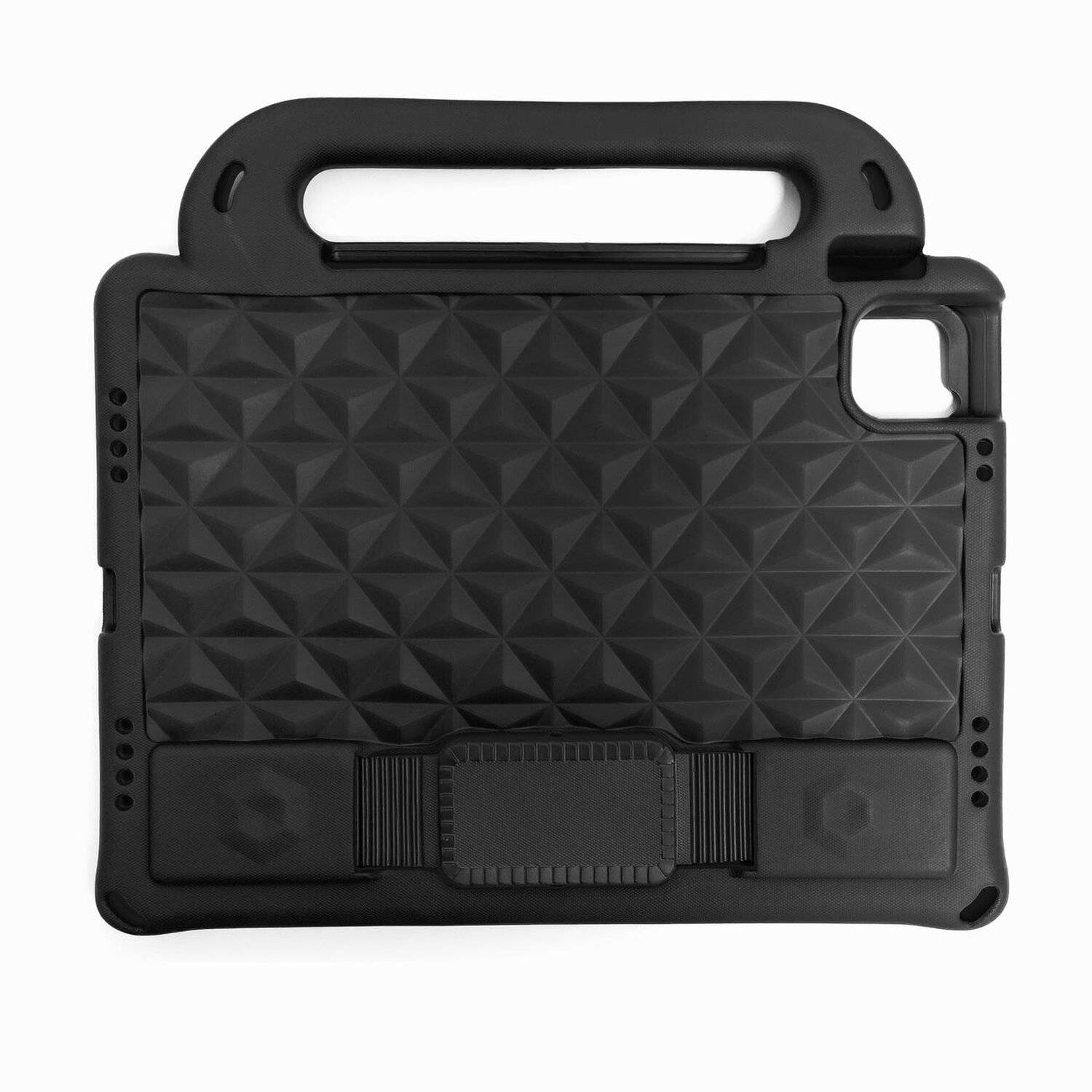 Diamond Tablet Case Armored Schutzhülle mit Stifthalter Gurt Standfunktion für iPad 10.2" 2020/2019 Schwarz