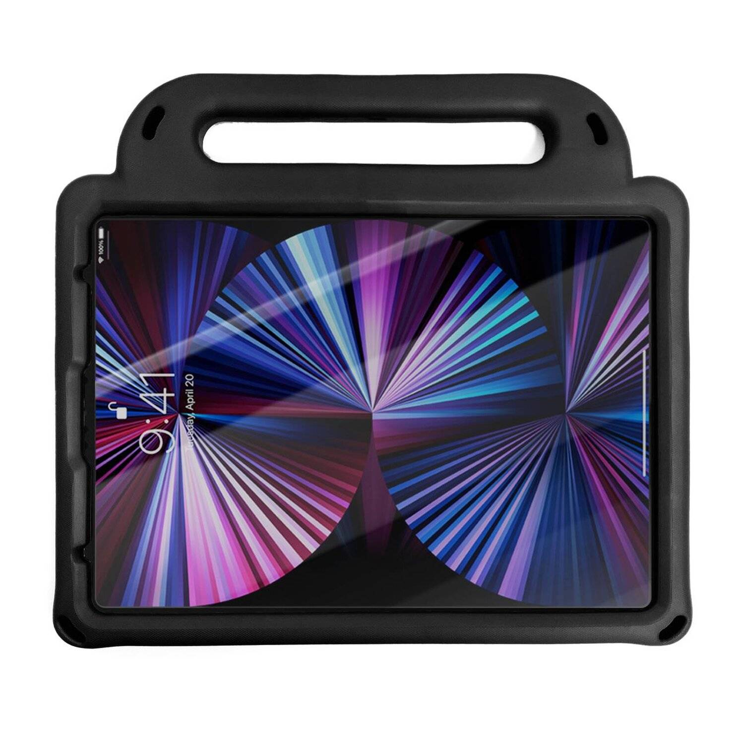 Diamond Tablet Case Armored Schutzhülle mit Stifthalter Gurt Standfunktion für Samsung Galaxy Tab S7 11" Schwarz