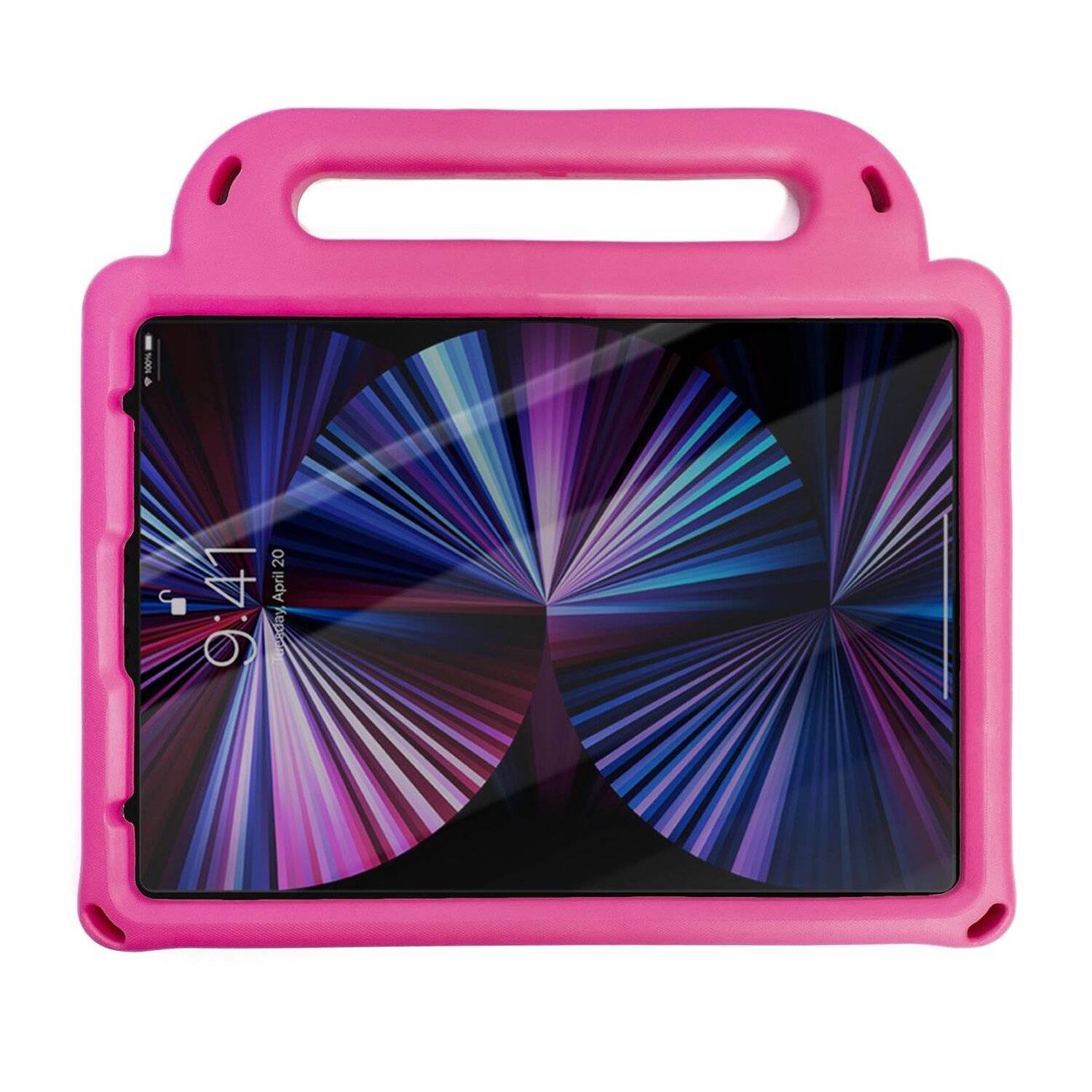Diamond Tablet Case Armored Schutzhülle mit Stifthalter Gurt Standfunktion für iPad Pro 11" 2021/2020/2019 Rosa