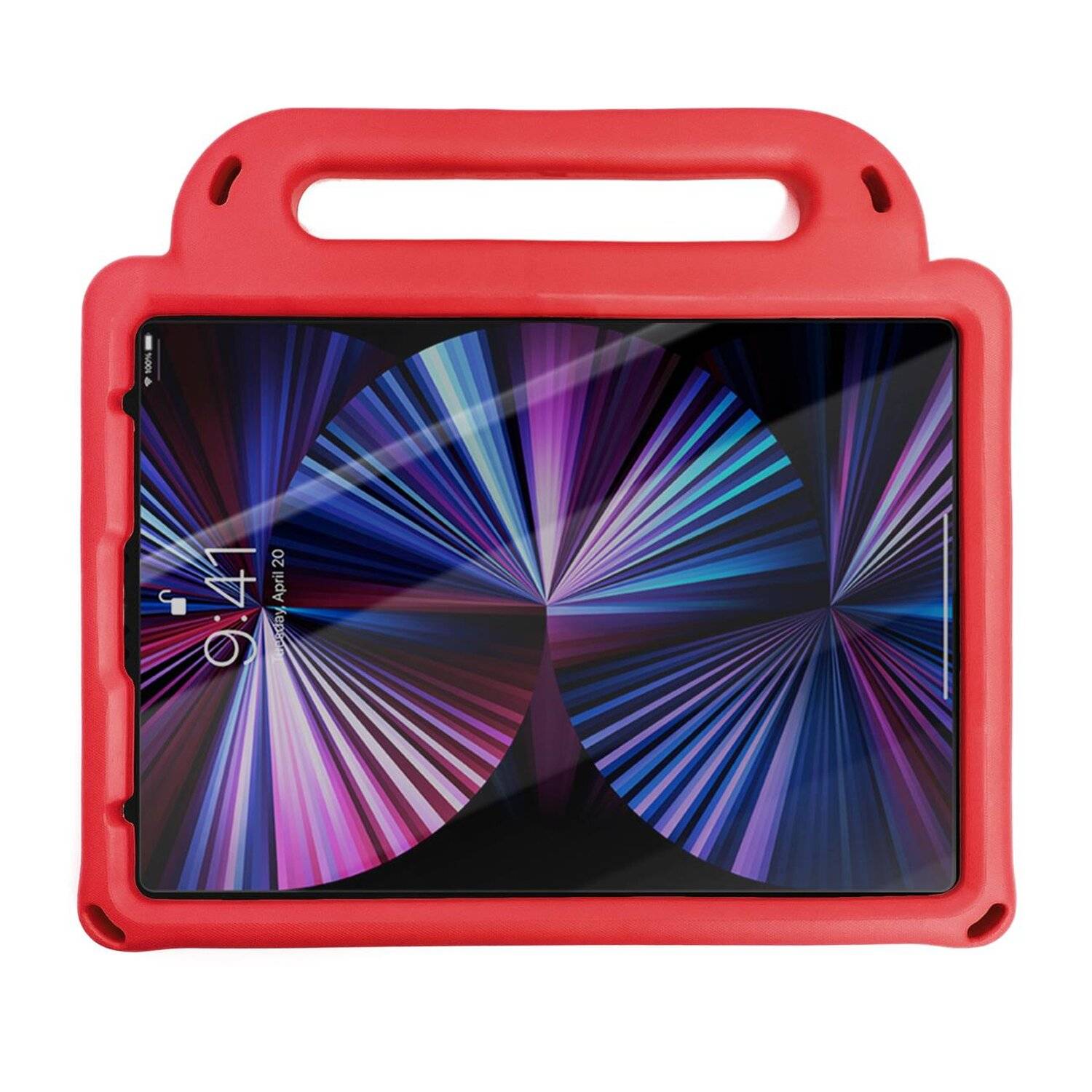 Diamond Tablet Case Armored Schutzhülle mit Stifthalter Gurt Standfunktion Samsung Galaxy Tab A7 Lite (T220/T225) Rot