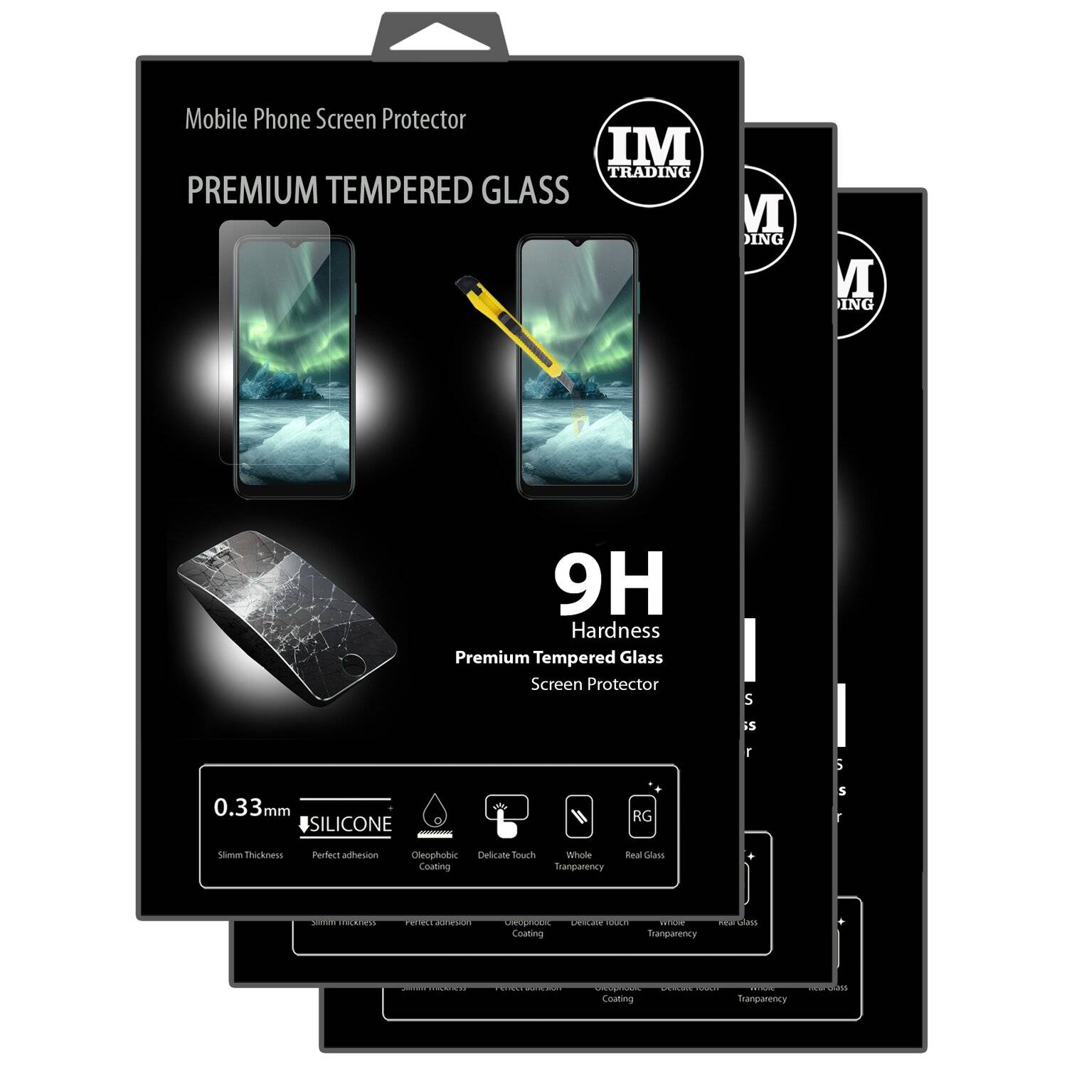 3X Schutz Schutz Glas 9H Tempered Glass Display Schutz Folie Display Glas Screen Protector kompatibel mit Nokia 6.3