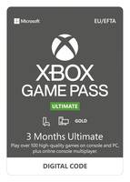 Microsoft Xbox Game Pass Ultimate Digitalkarte für EU/ETA, bietet 3 Monate Ultimate-Zugriff für Konsole und PC mit Online-Multiplayer.