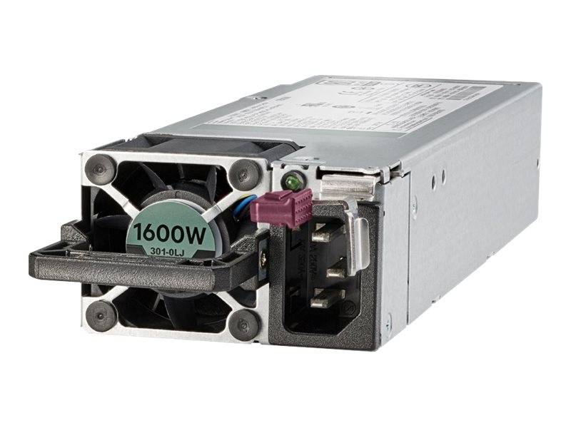 Austauschbares 1600W-Servernetzteilmodul mit Kühlventilator und Stromstecker.