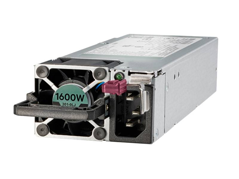 Austauschbares Server-Netzteilmodul mit 1600 W, Kühlventilator, Anschlussport und Metallgehäuse.