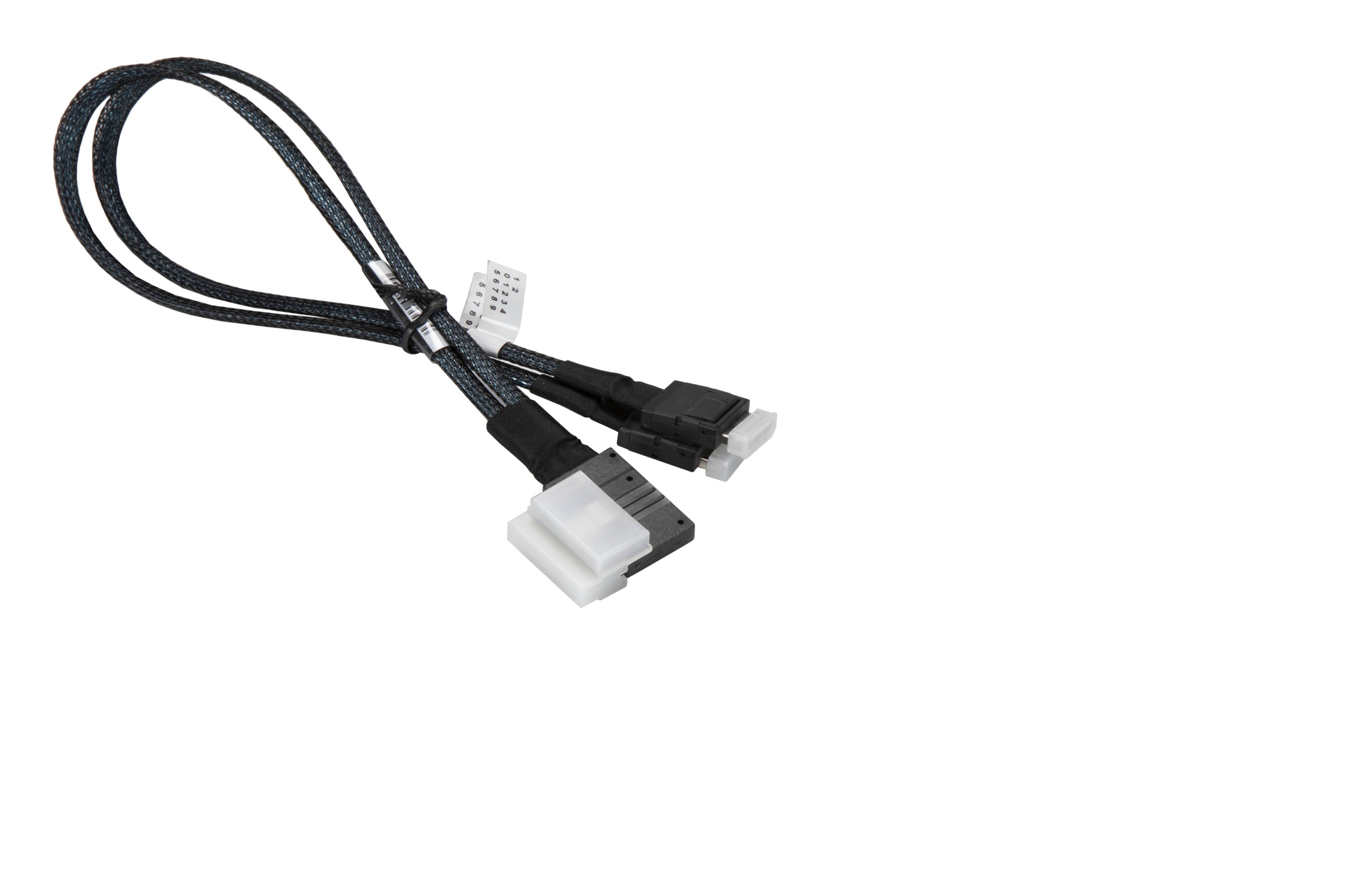 Supermicro Internes SAS-Kabel - 1x8 Slim SAS (SFF-8654) - links gewinkelt zu OCu