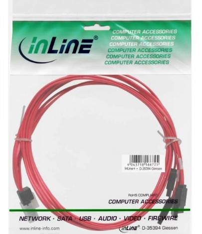 INLINE - SAS Anschlusskabel - Mini SAS SFF8087 an 4x SATA - Crossover - OCF - 0,5m