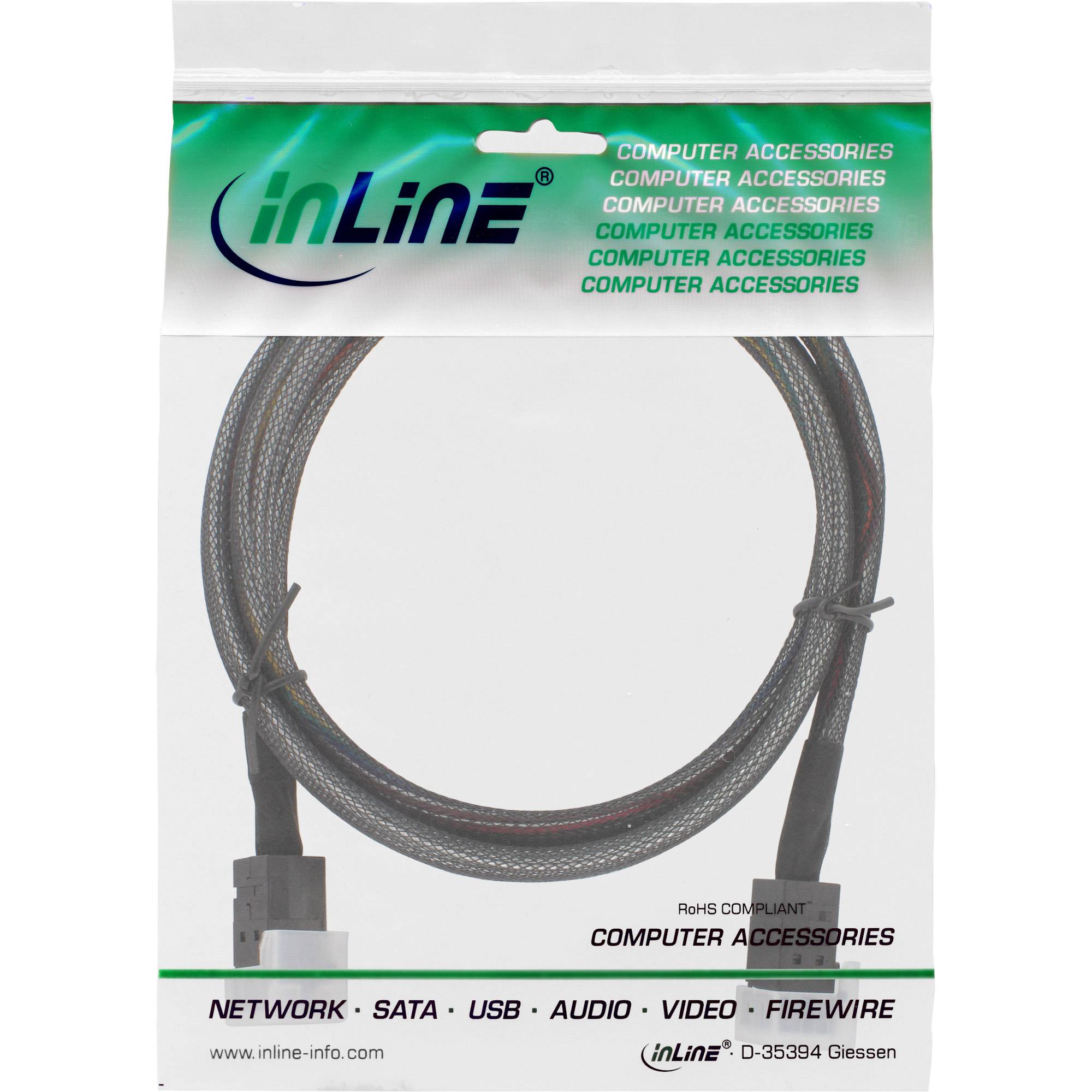 INLINE - Mini-SAS HD Kabel - SFF-8643 zu SFF-8643 - mit Sideband - 1m