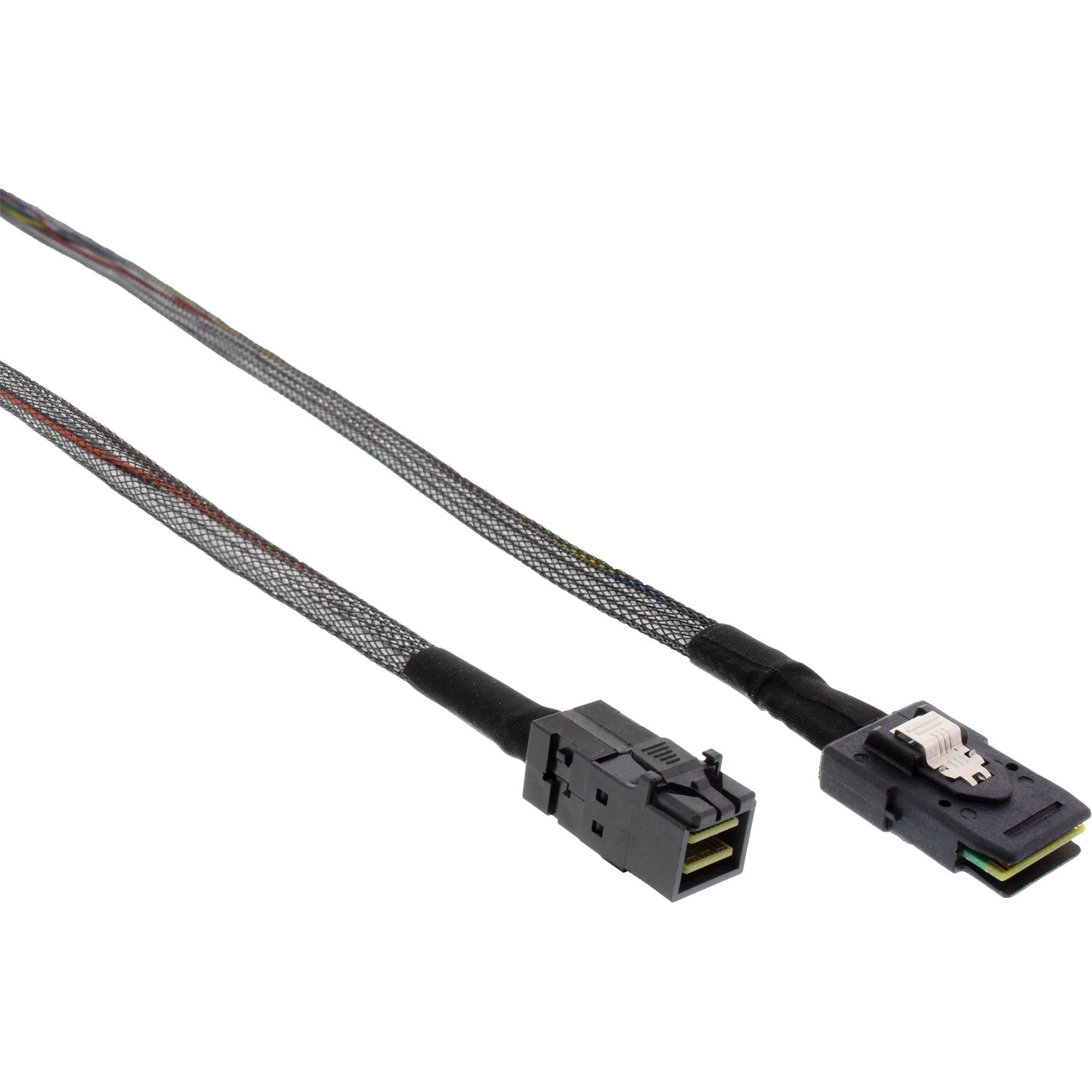 INLINE - Mini-SAS HD Kabel - SFF-8643 zu SFF-8087 - mit Sideband - 0,5m