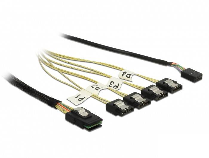 Delock - Internes SAS-Kabel - SAS 6Gbit/s - Seitenband, Mini SAS (SFF-8087)