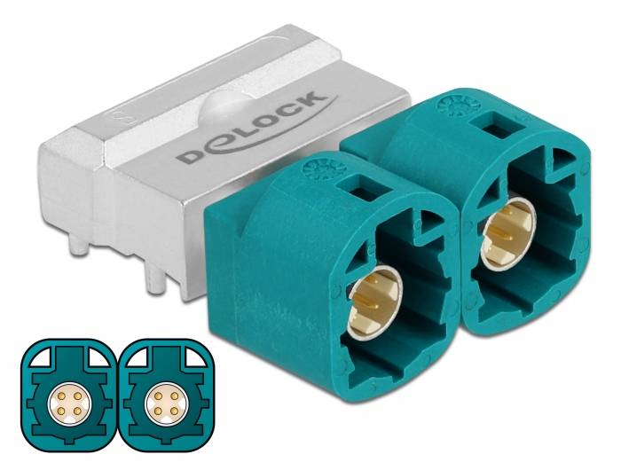 DeLOCK 90356, HSD Z, HSD Z, Männlich, 90°, Gold, Blau