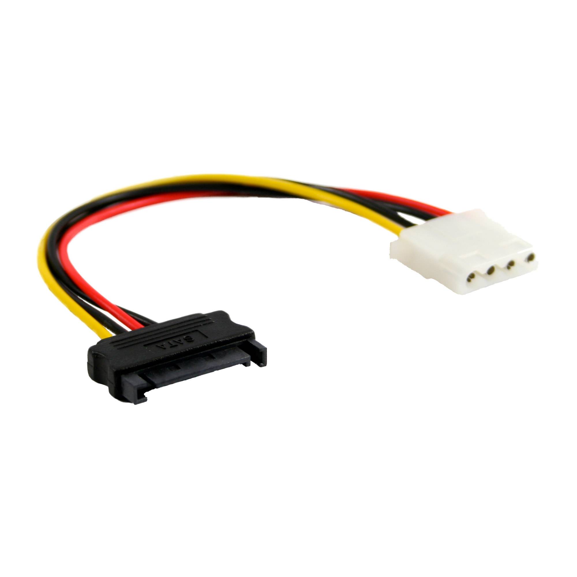 INLINE - SATA Stromadapterkabel - 15pol SATA Buchse an 4pol Stecker - 0,30m