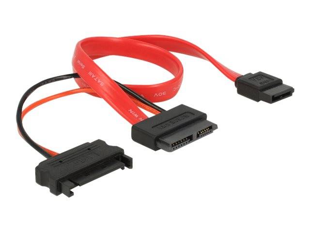 DeLOCK - SATA-Kabel - Slimline SATA (W) bis SATA, SATA-Stromstecker