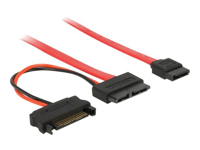 DeLOCK - SATA-Kabel - Slimline SATA (W) bis SATA, SATA-Stromstecker