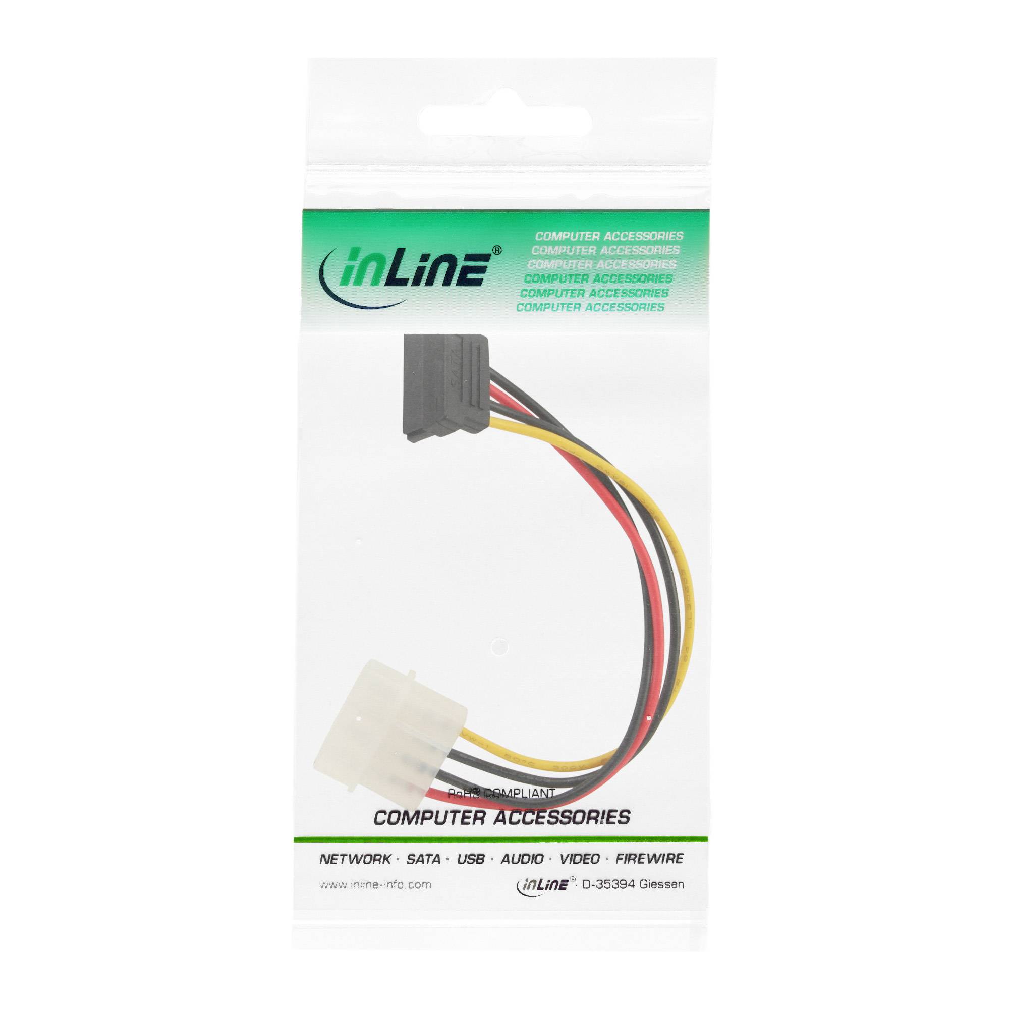 INLINE - SATA Stromadap.-kab. - 1x 13,34cm (5,25"") BU/15pol SATA ST - unten abgew.