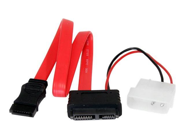 StarTech.com 91 cm Slimline SATA auf SATA mit LP4-Stromkabel / Adapter / Kombikabel - SATA-Kabel - Serial ATA 150/300/60