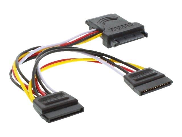 INLINE - SATA Stromadapterkabel - SATA Stecker / Buchse - an 2x SATA Stecker - 0,15m