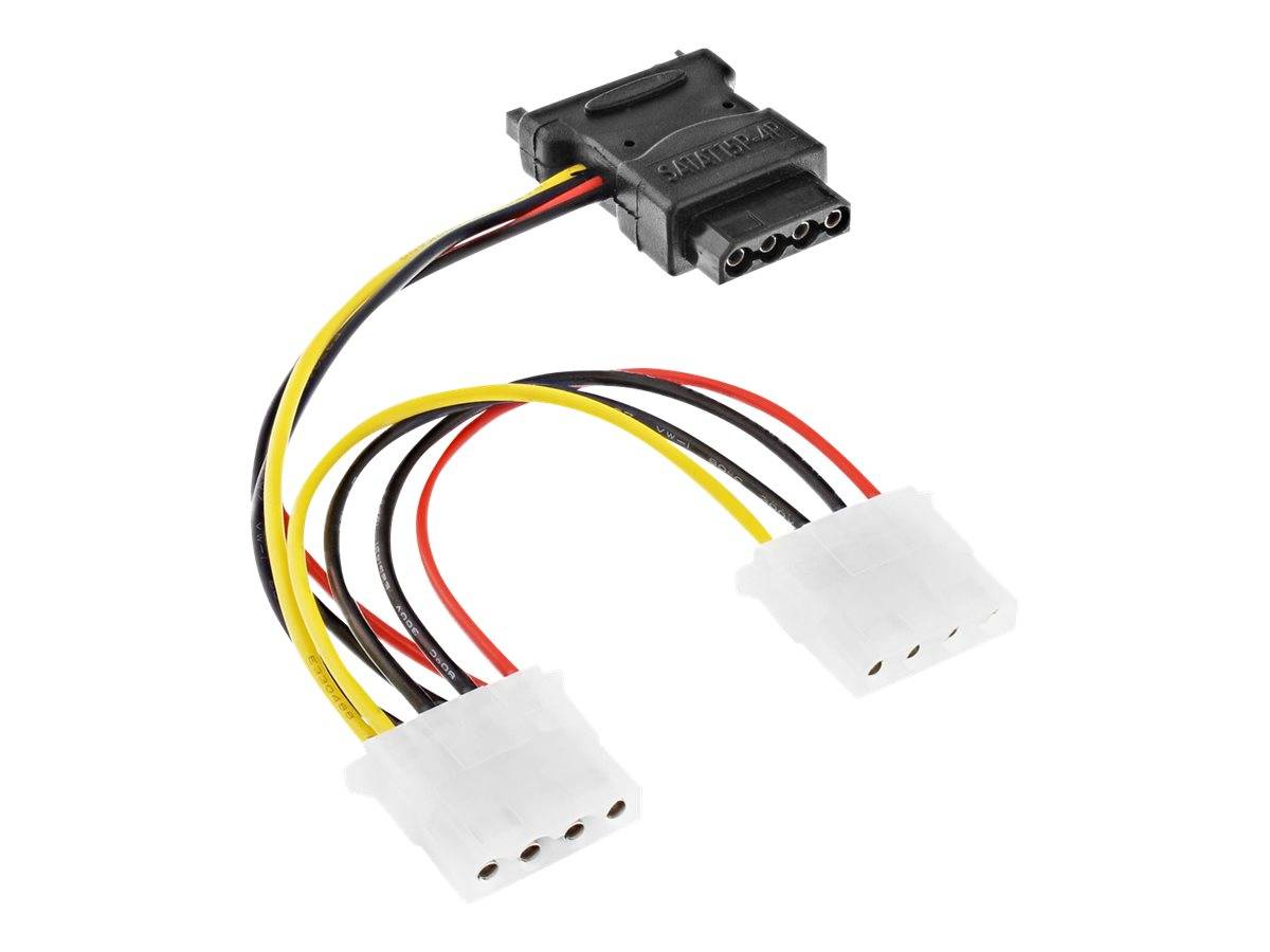 INLINE - SATA Stromadapterkabel - SATA Buchse an 3x 13,34cm (5,25"") Stecker - 0,15m