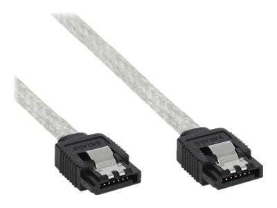 INLINE - SATA 6Gb/s Kabel rund - mit Lasche - 0,3m