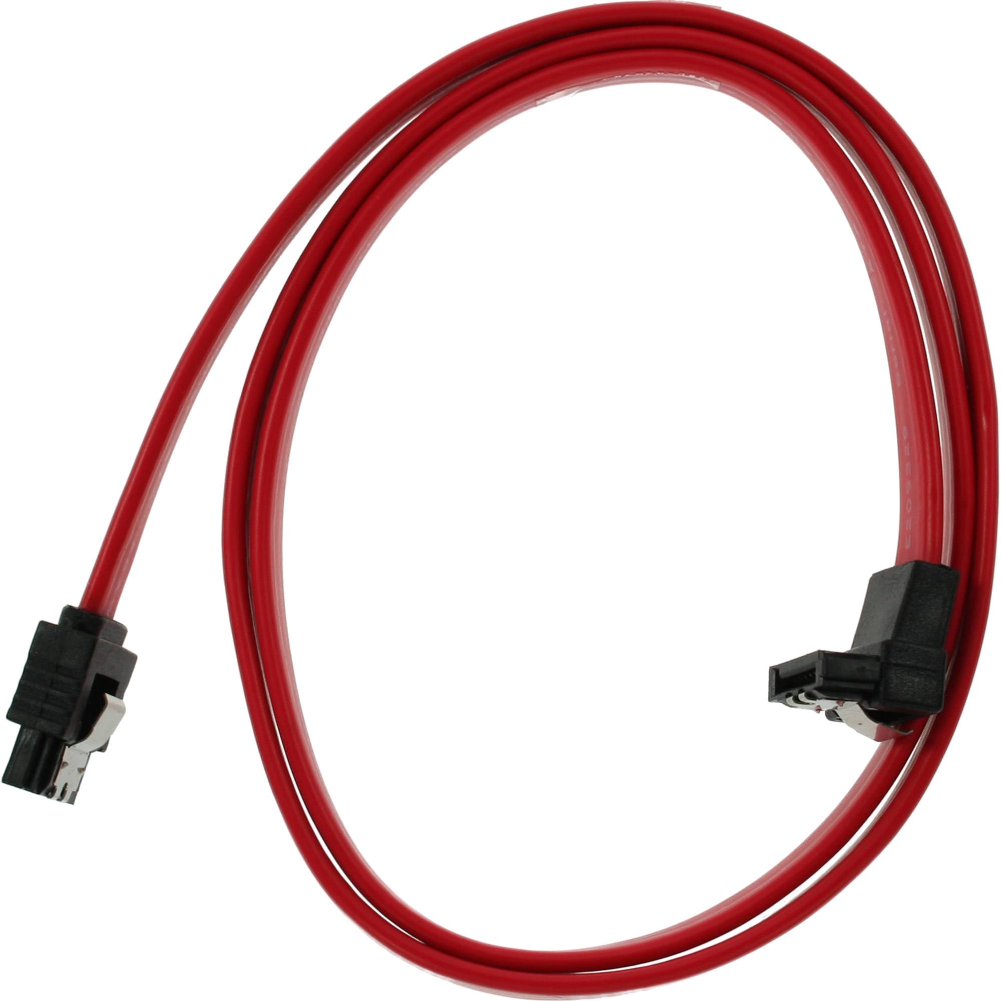 INLINE - SATA Anschlusskabel abgewinkelt - mit Sicherheitslasche - 0,7m