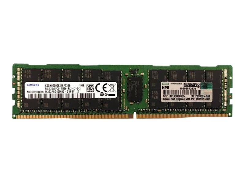 Ein grünes Speichermodul mit zwei schwarzen Chip-Paketen und weißen Produktetiketten, dargestellt auf weißem Hintergrund.