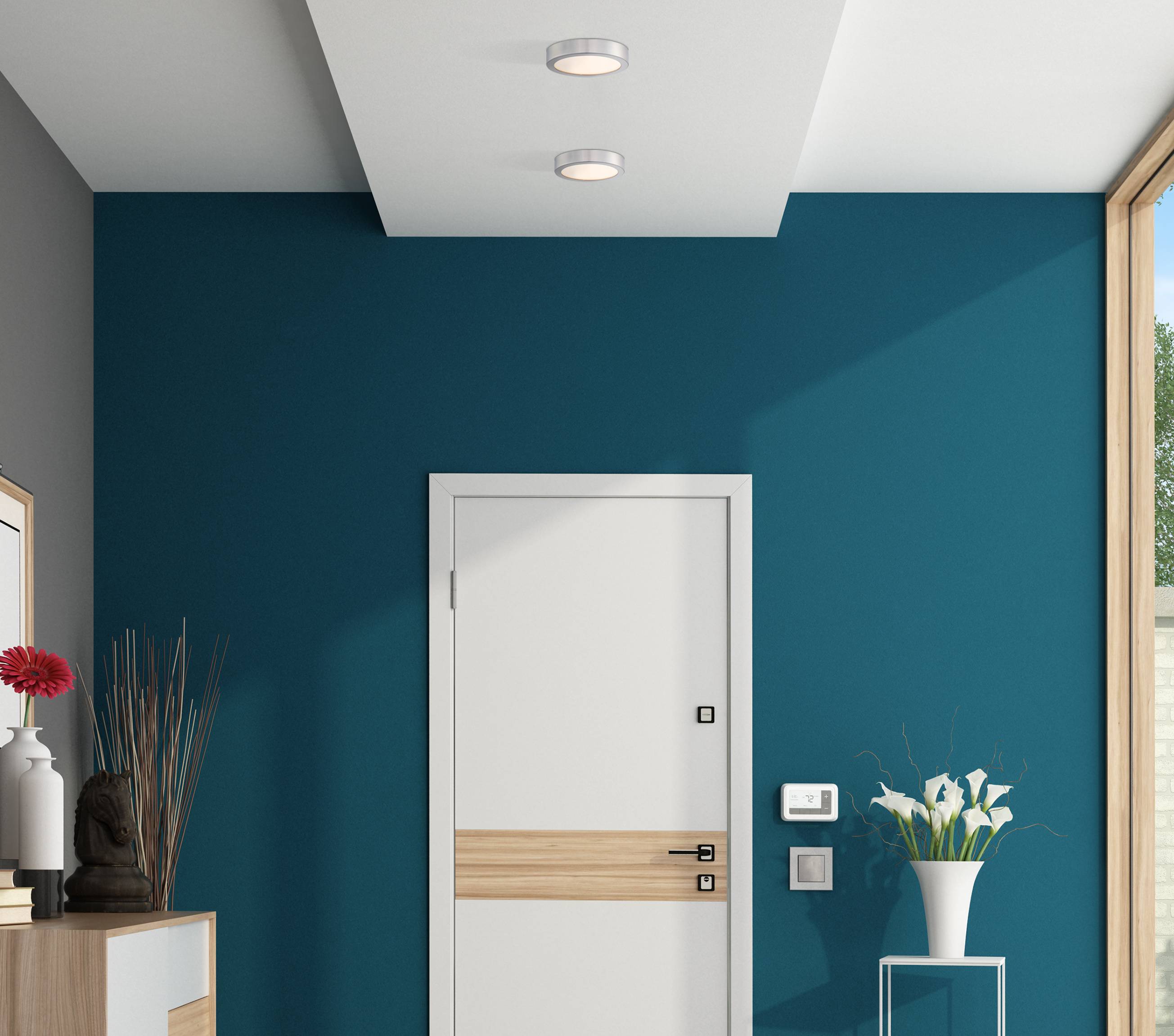 LED Deckenleuchte Flat Nickel / Acryl 16 cm