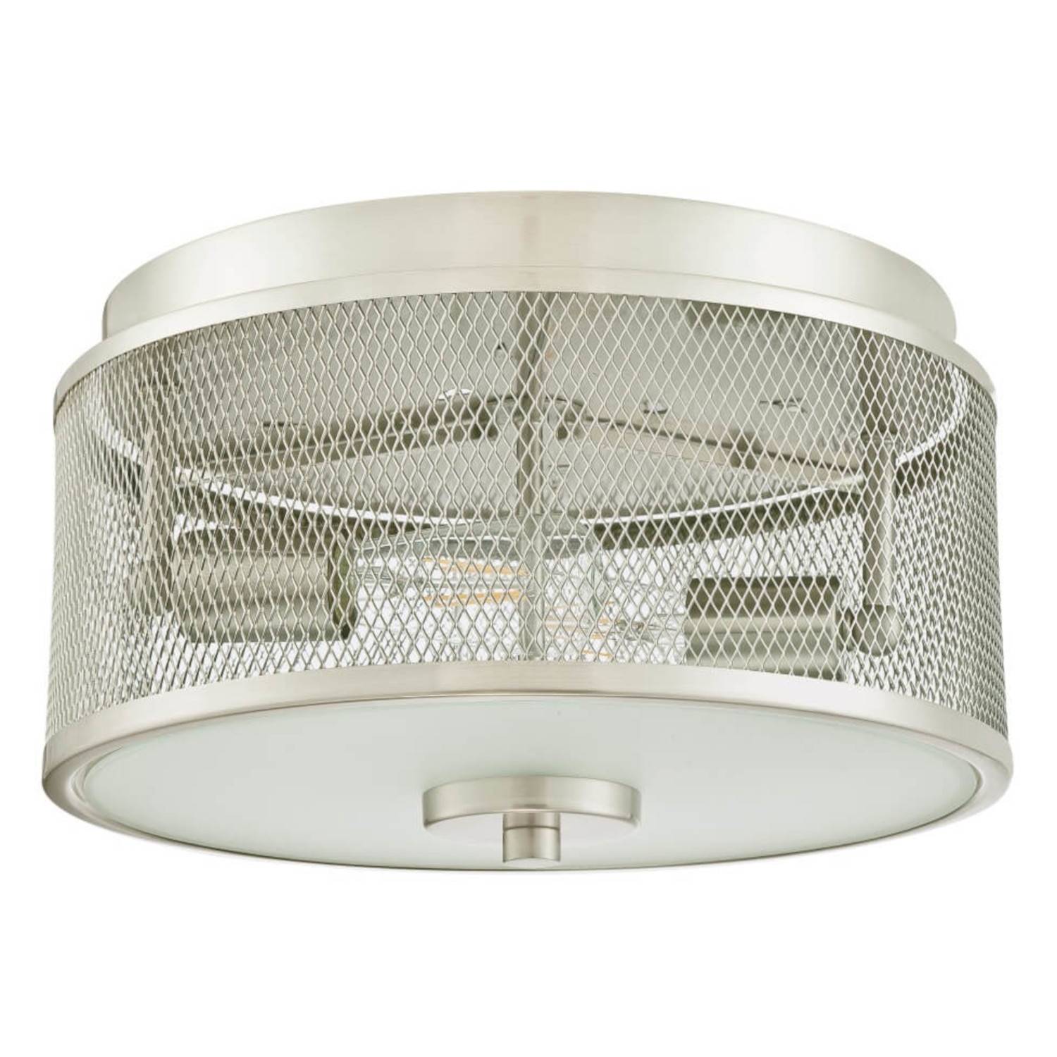 Deckenleuchte Morrison Nickel gebürstet mit 2 Lampen