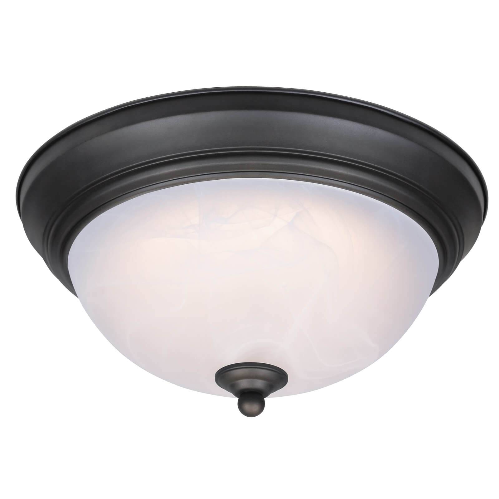 Dimmbare LED Deckenleuchte 28 cm Bronze geölt