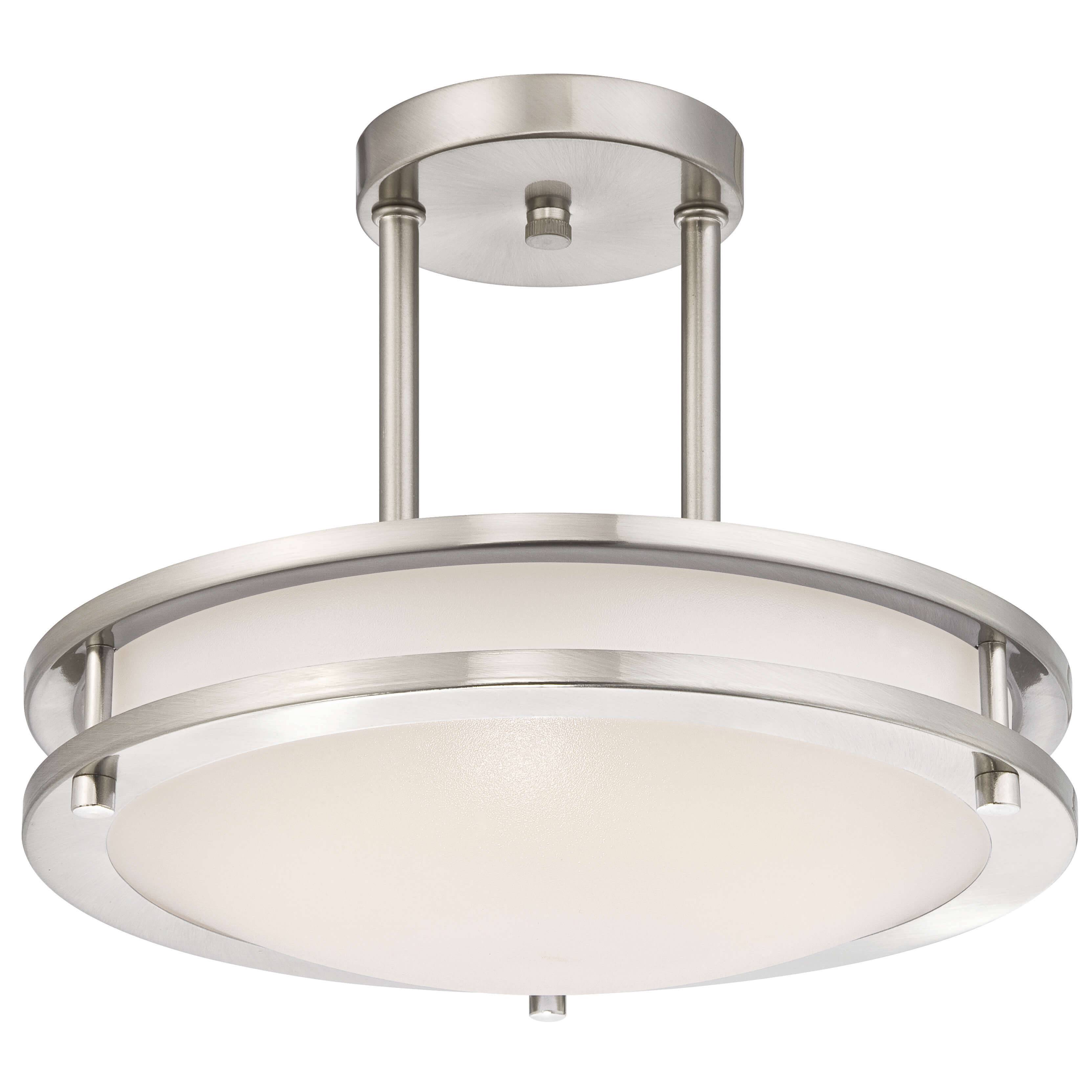Dimmbare LED Deckenleuchte Lauderdale 30 cm Nickel