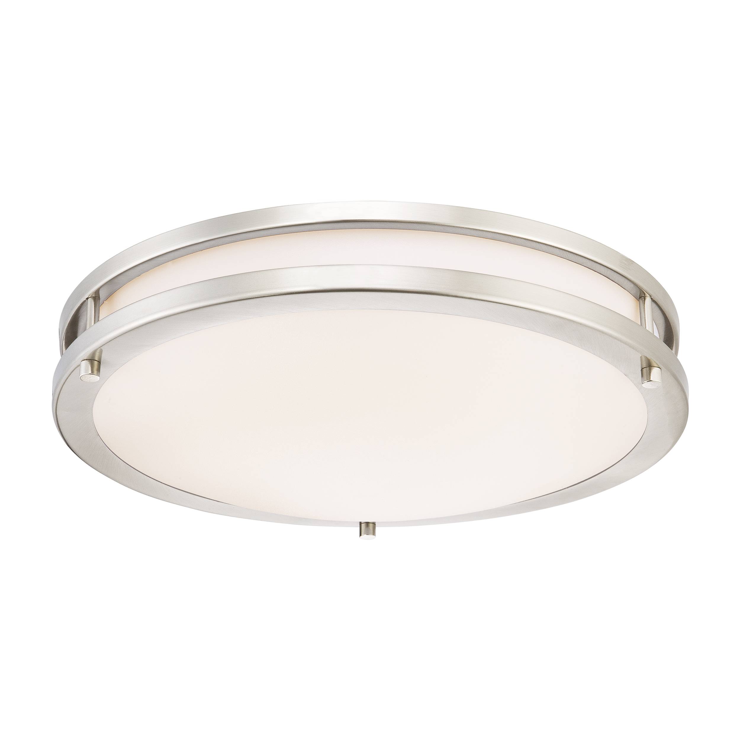 Dimmbare LED Deckenleuchte Lauderdale 40 cm Nickel