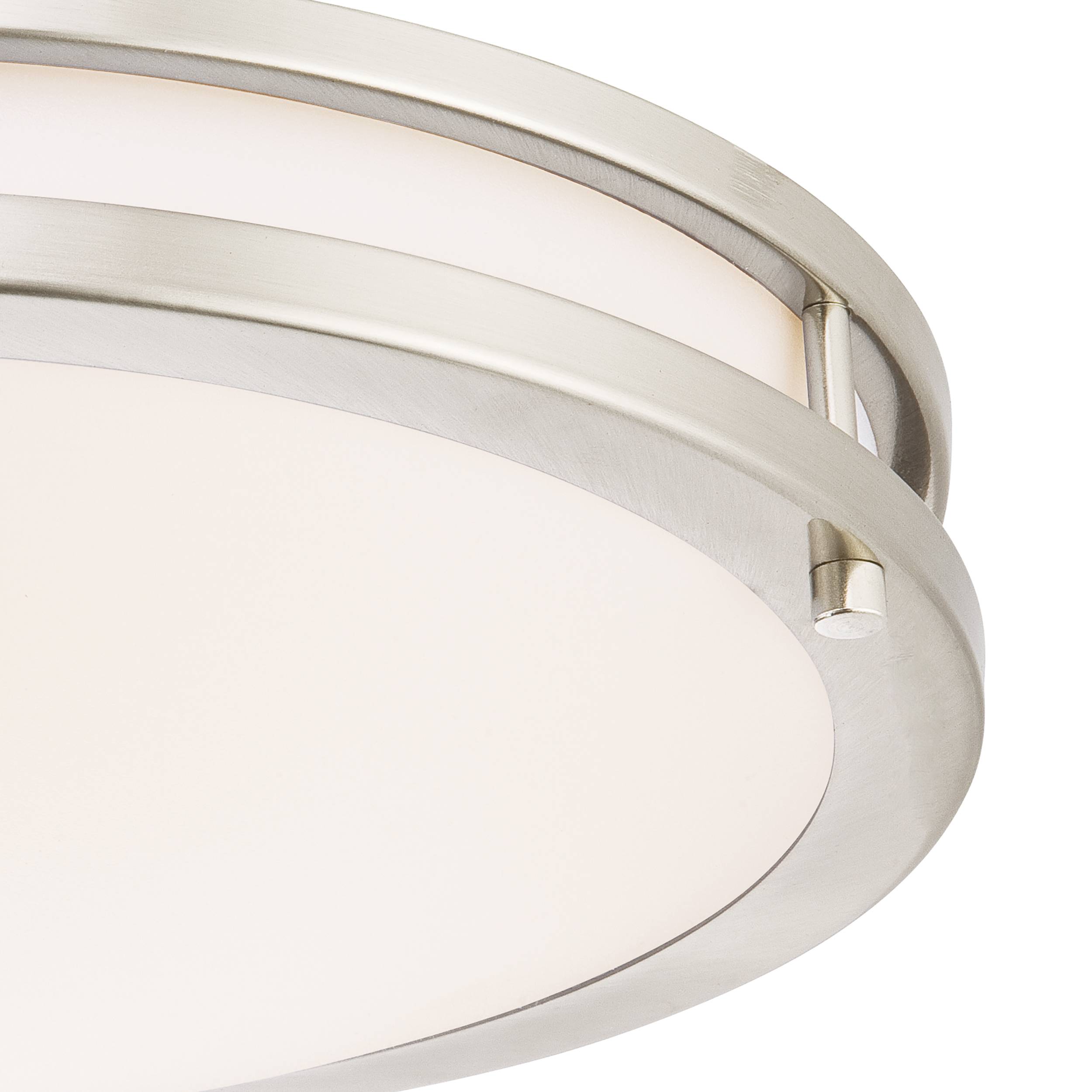 Dimmbare LED Deckenleuchte Lauderdale 40 cm Nickel