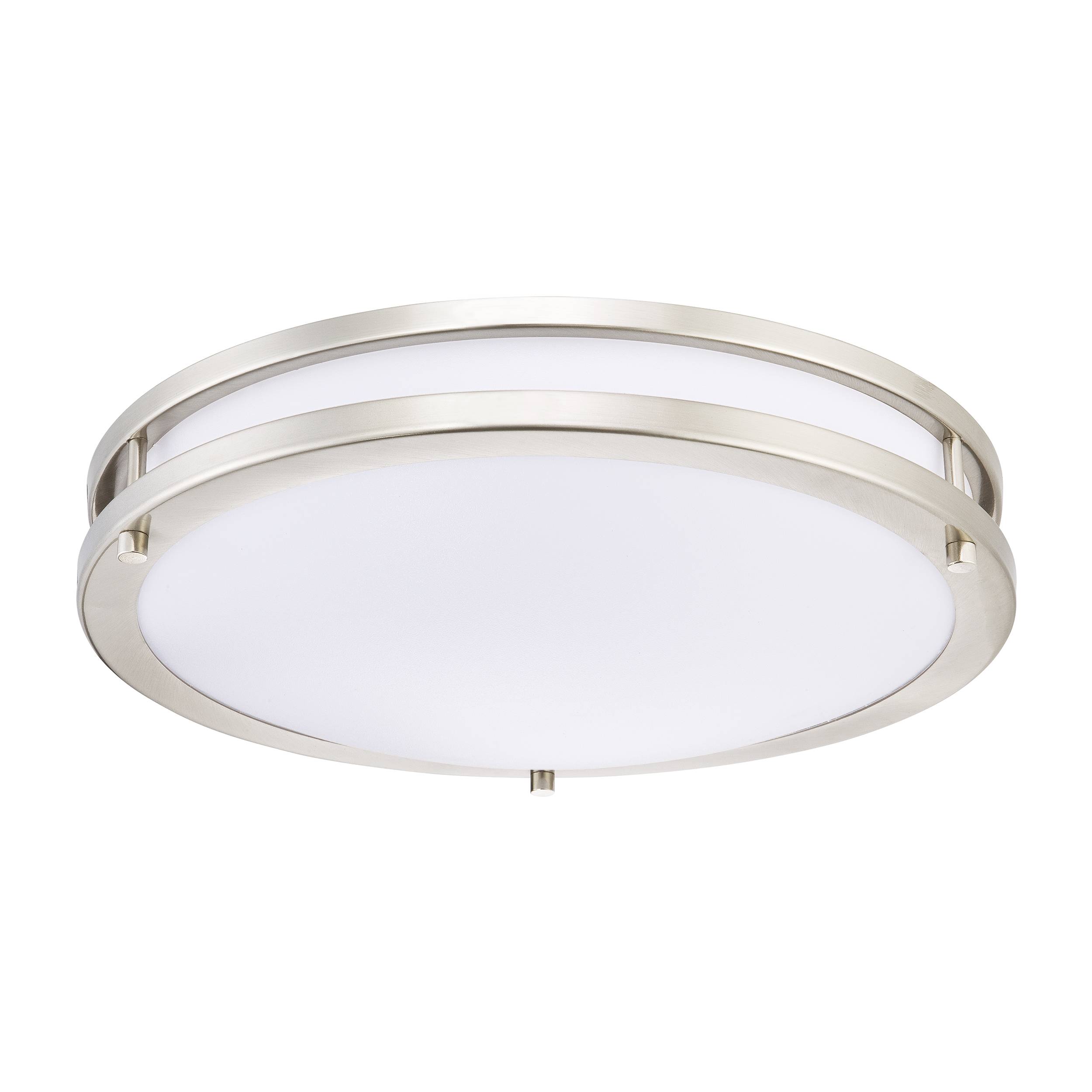 Dimmbare LED Deckenleuchte Lauderdale 40 cm Nickel