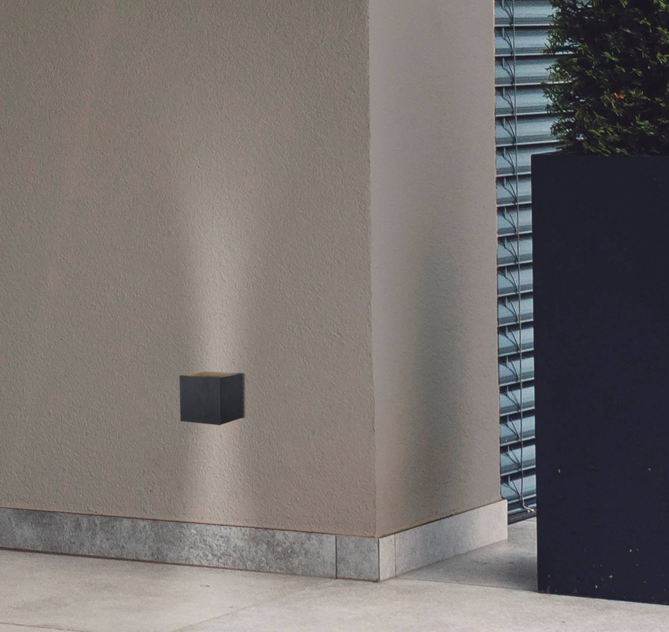 Außen LED Wandleuchte Up & Down Freya Schwarz