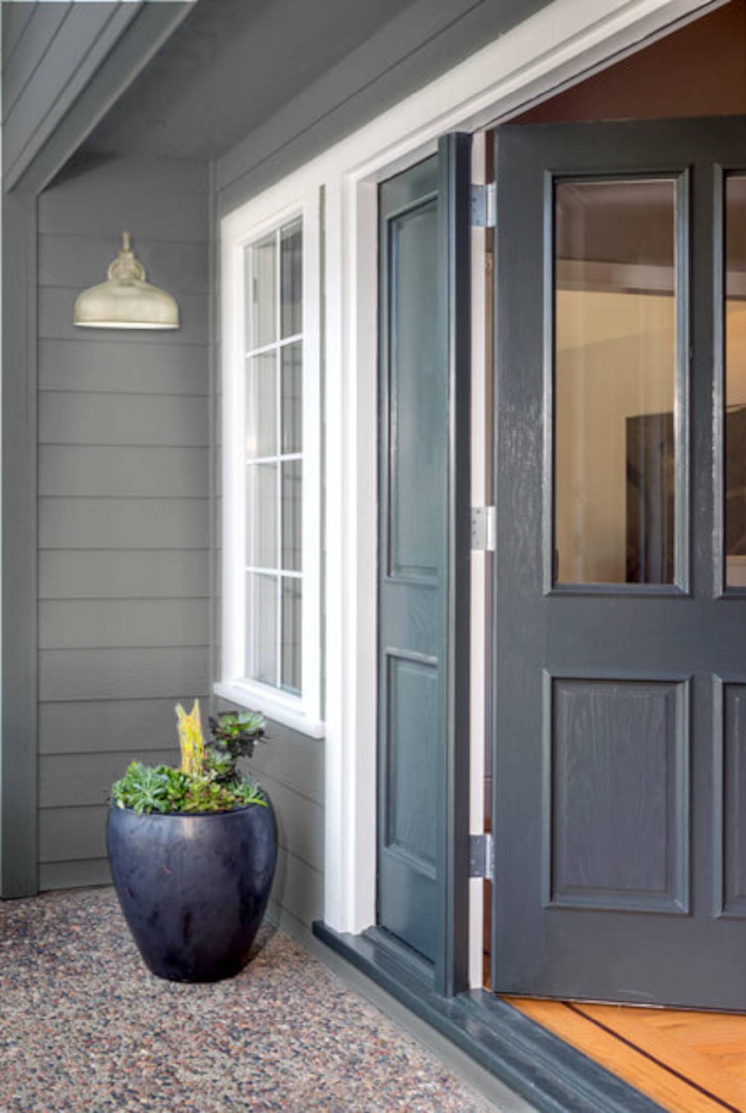 Dimmbare LED Außen Wandleuchte Ikarus Stahl verwittert