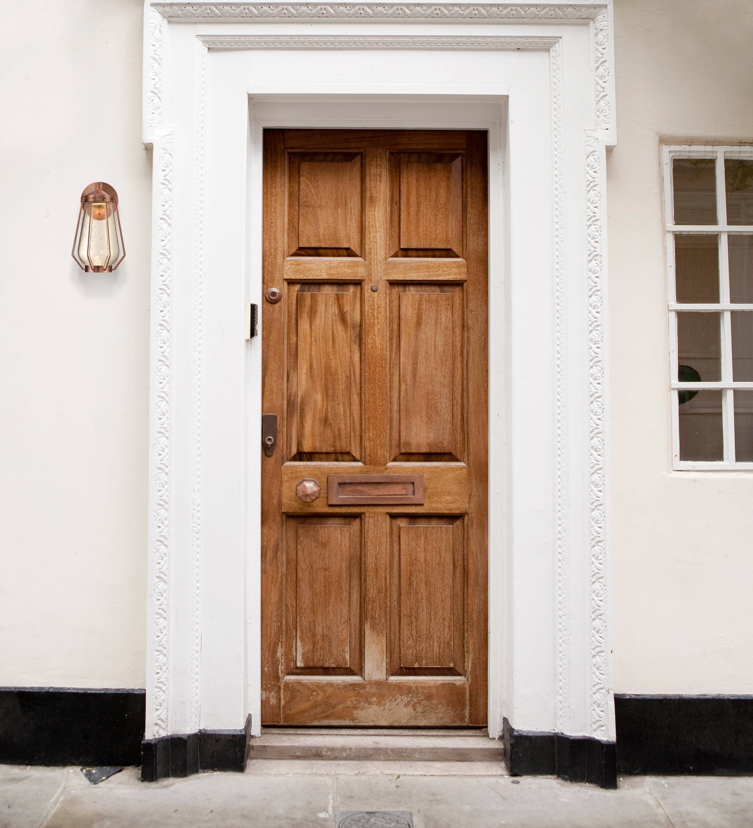 Außen LED Wandleuchte Corina Kupfer