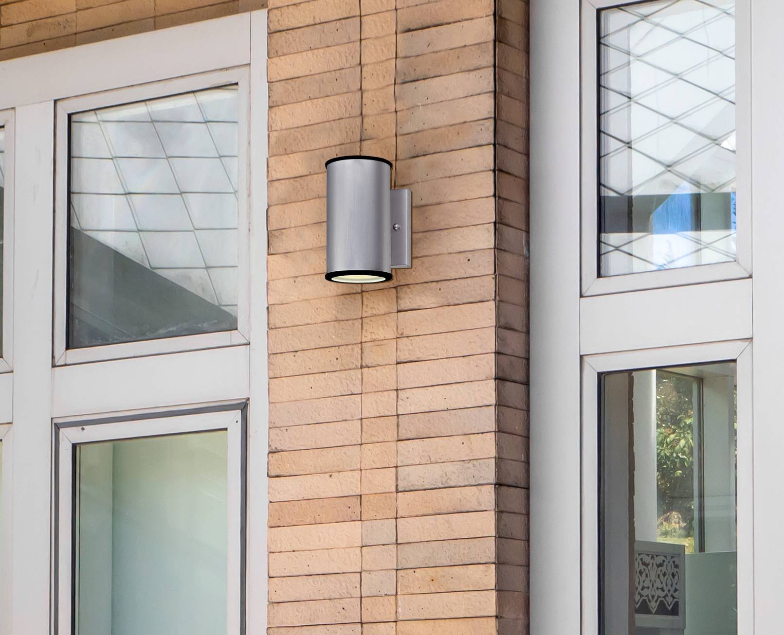 Außen LED Wandleuchte Marius Nickel Einflammig