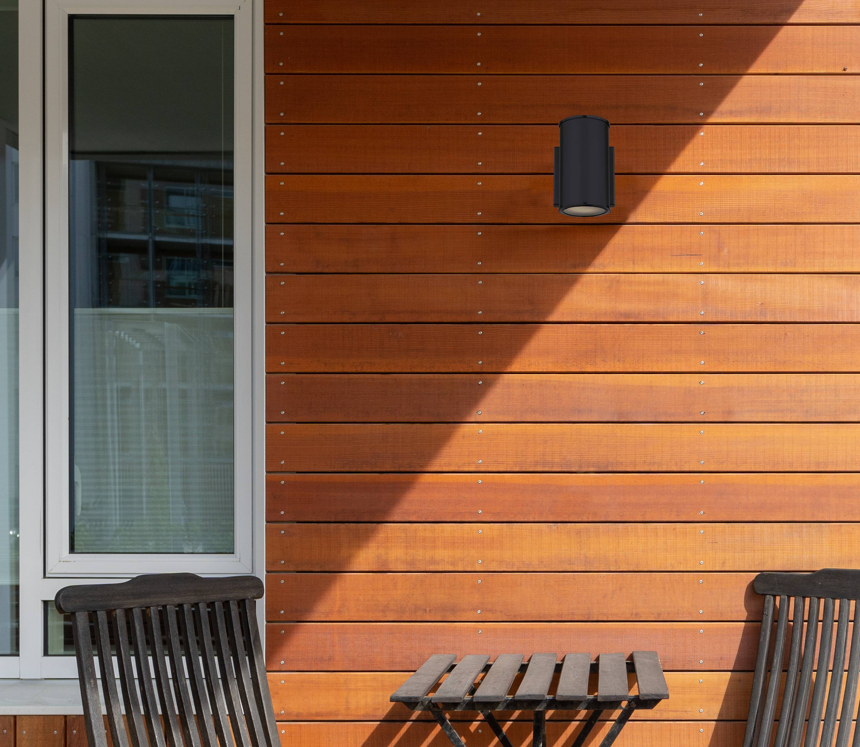 Außen LED Wandleuchte Marius Schwarz Einflammig