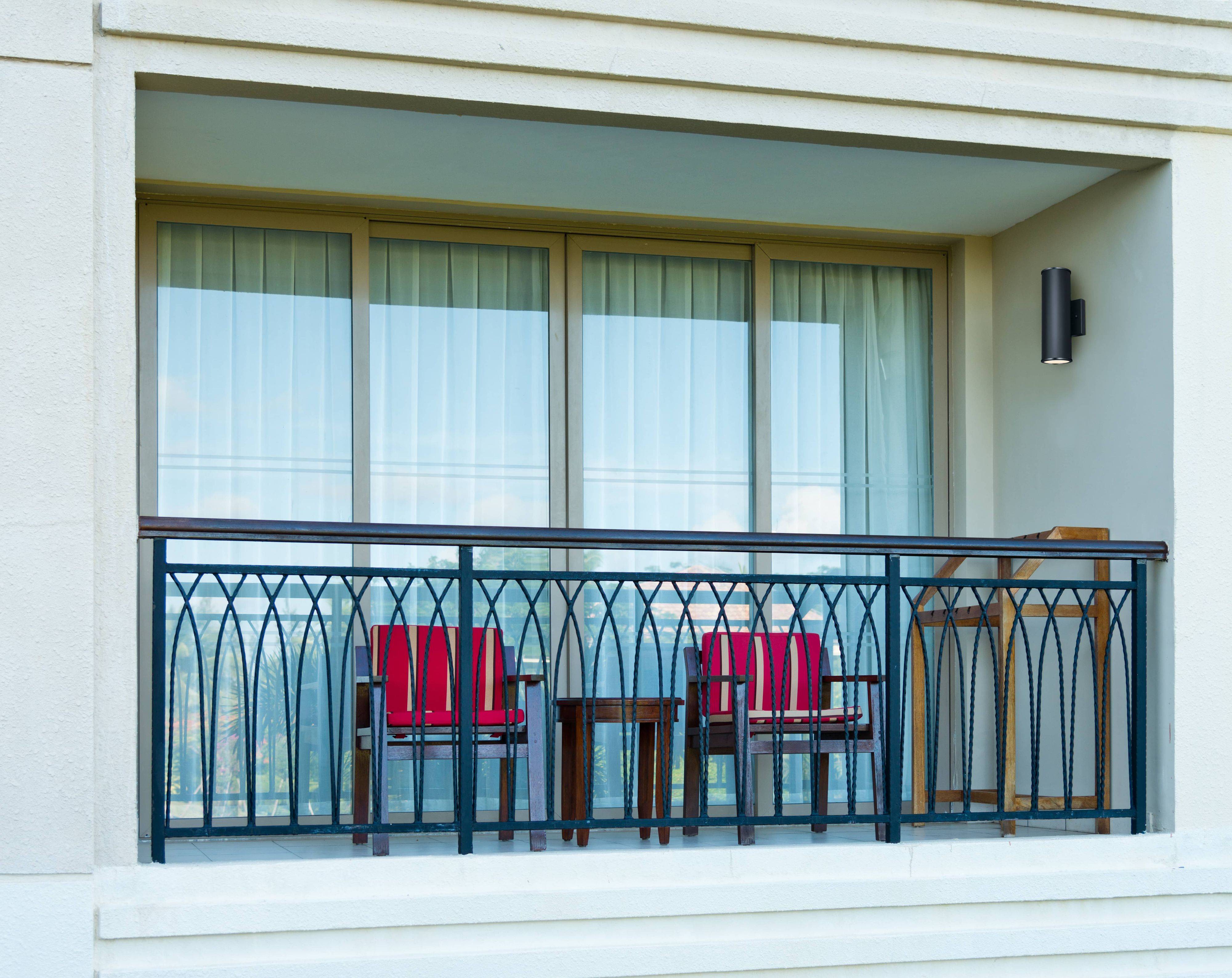 Außen LED Wandleuchte Marius Schwarz Zweiflammig