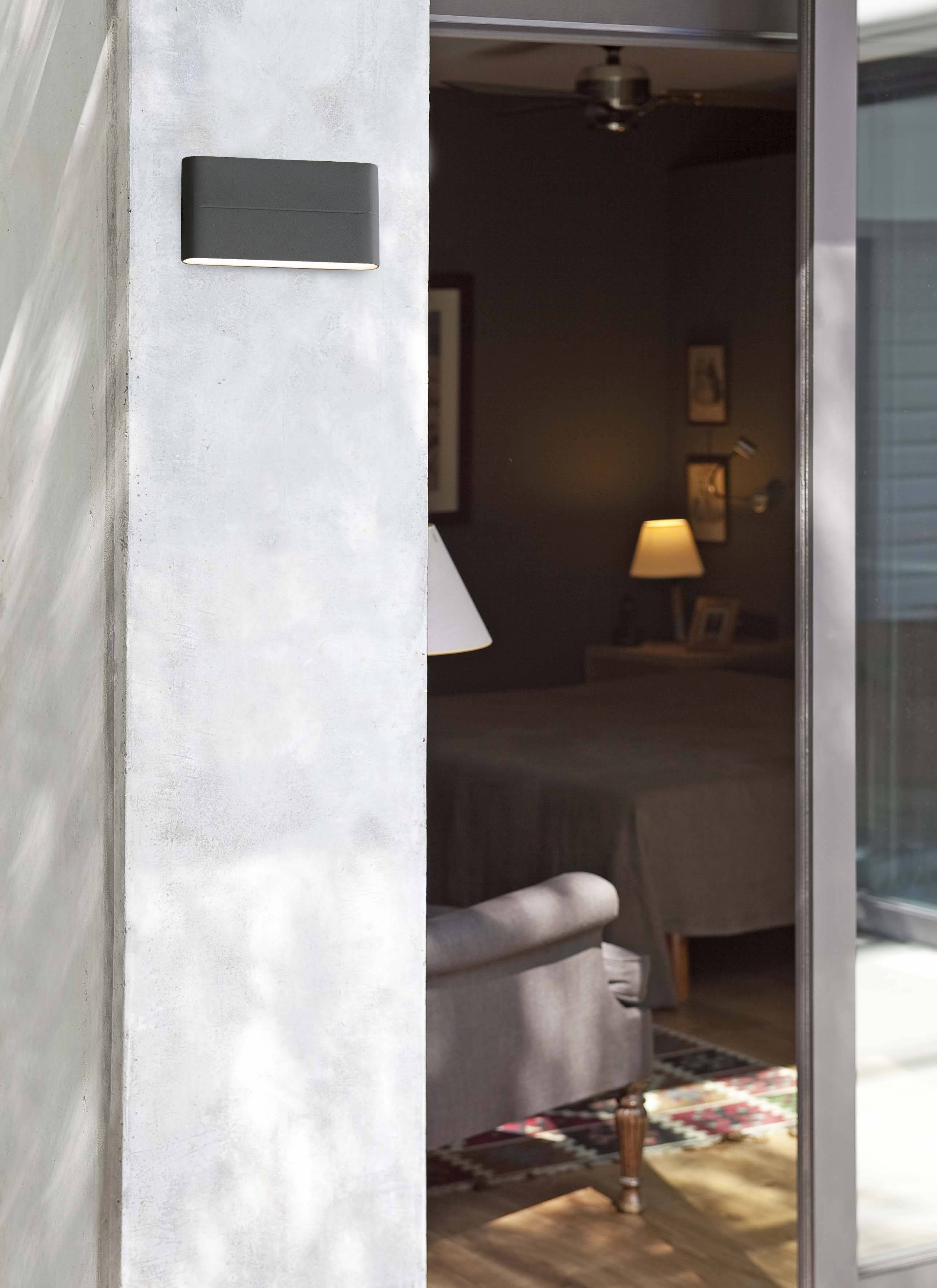 LED Außen Wandleuchte Aday grau