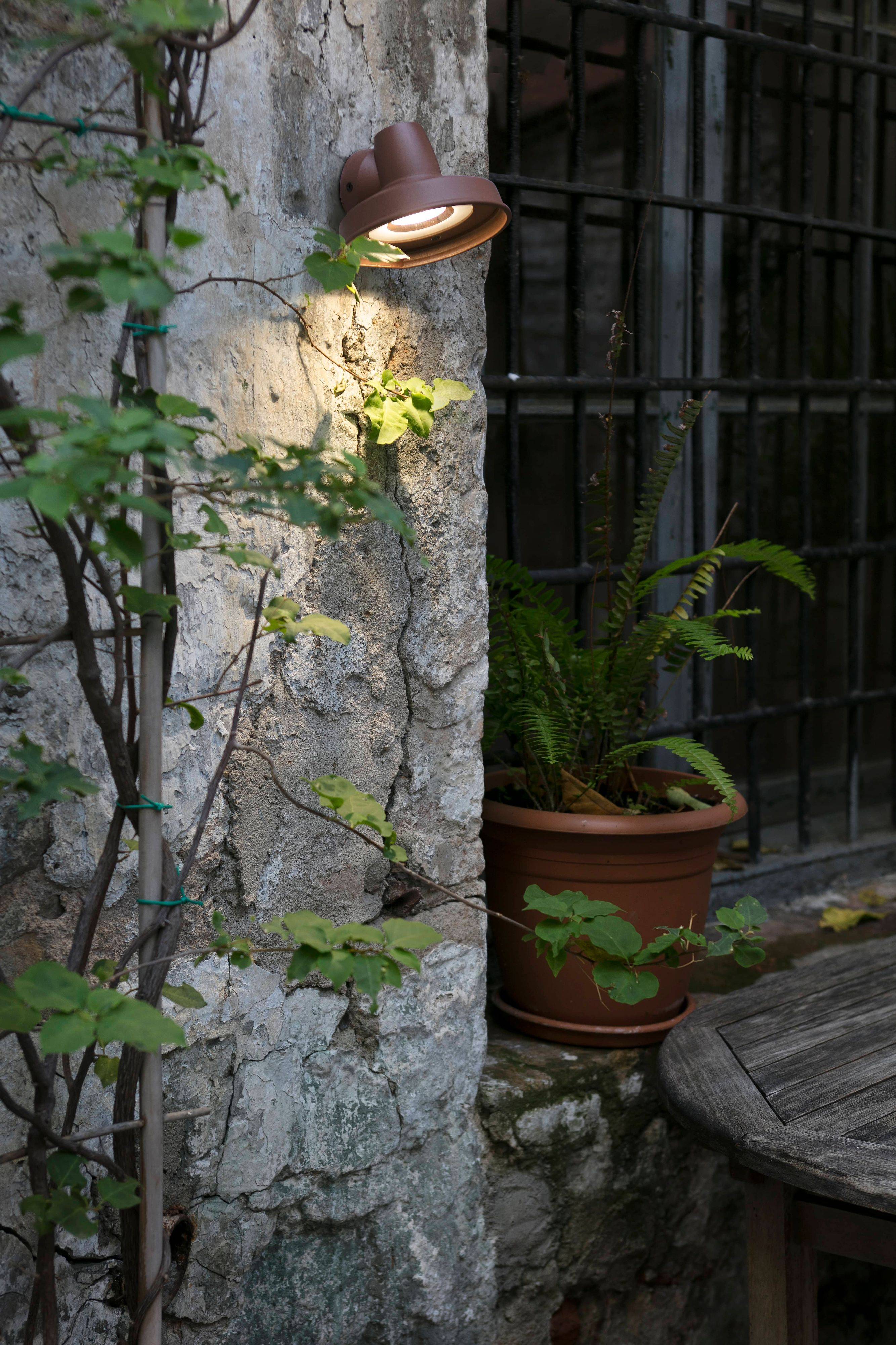 Außen Wandleuchte Bronx Braun