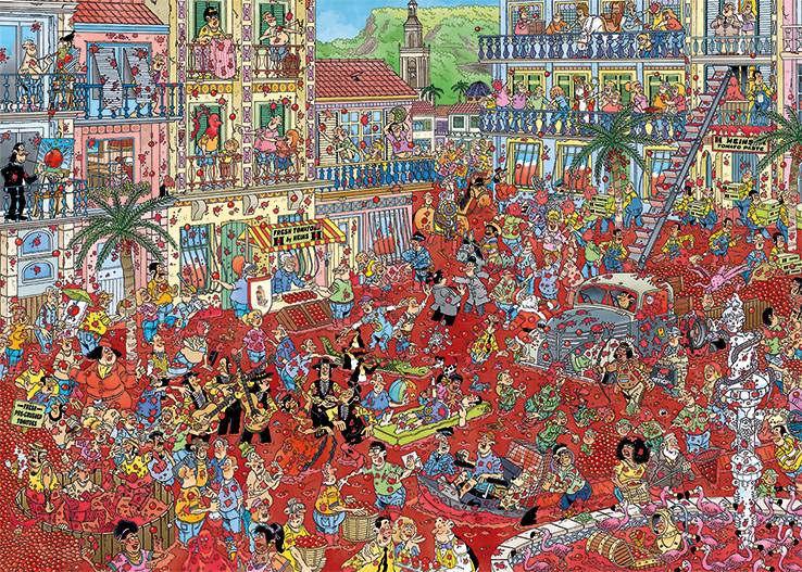 JUMBO 20043 Jan van Haasteren Die Tomatenschlacht 1000 Teile Puzzle